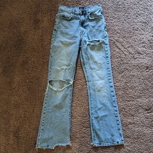 Urban Outfitters BDG Stretch High Rise Flare Distressed Jeans Size 27